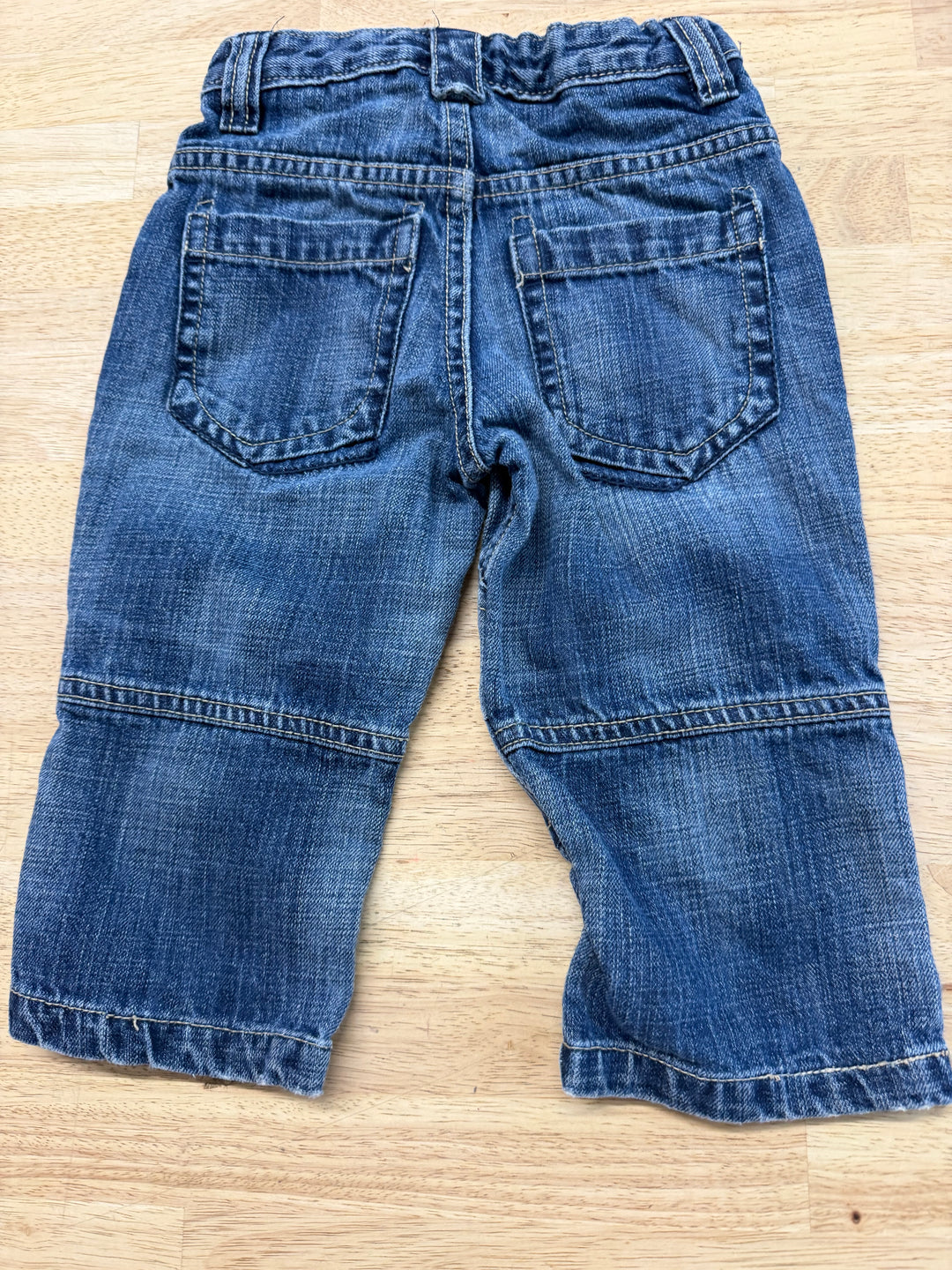 Joe Fresh Reinforced Knee Jeans – Toddler 1 (12-18) | Medium Wash Adjustable Inside