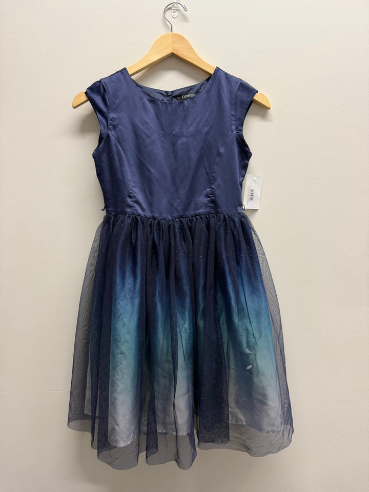 George Dress – Size 12 | Navy Satin & Blue Ombré Tulle