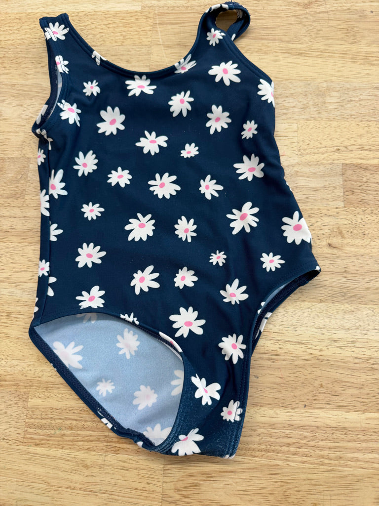 ANKO One-Piece Swimsuit – 3T | Navy Daisy Flower | Play