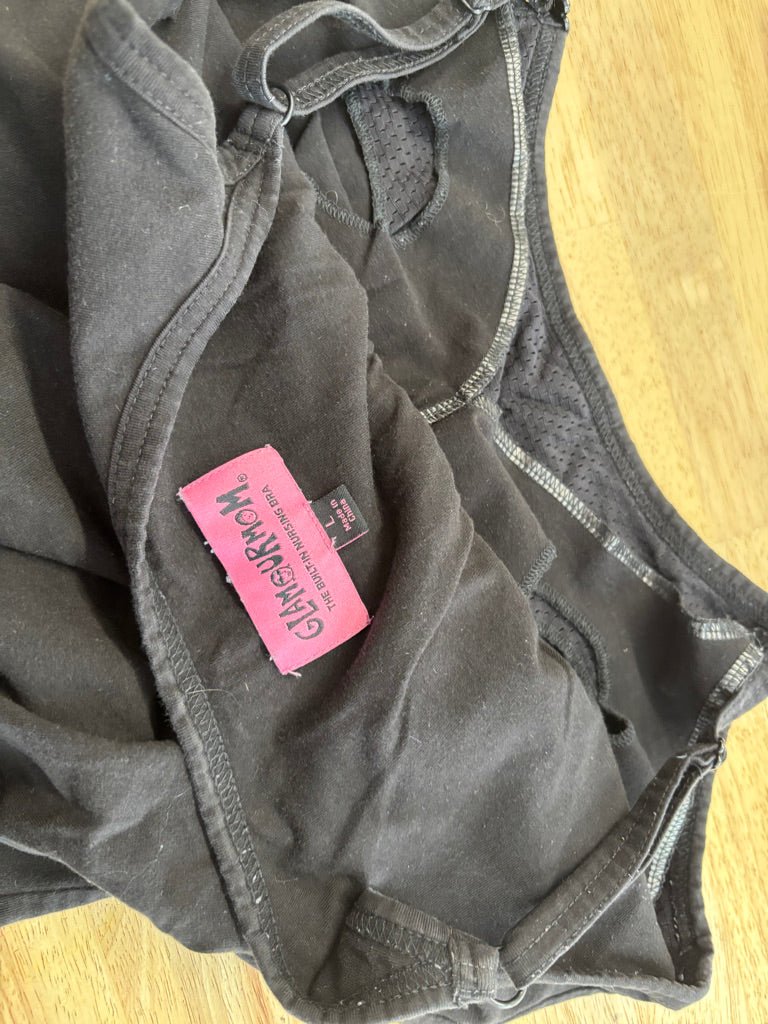 Glamourmom Nursing Tank Black Built - In Bra | Size L - Nest and Sprout - Consignment