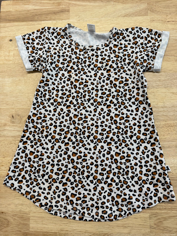 Little & Lively Dress – 1/2T | Leopard Cheetah Print with Orange Gore | Play