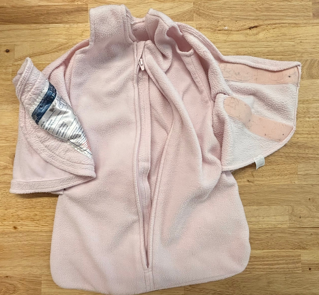 HALO Fleece Swaddle Sleep Sack (0–3M, Pink – Good Condition)