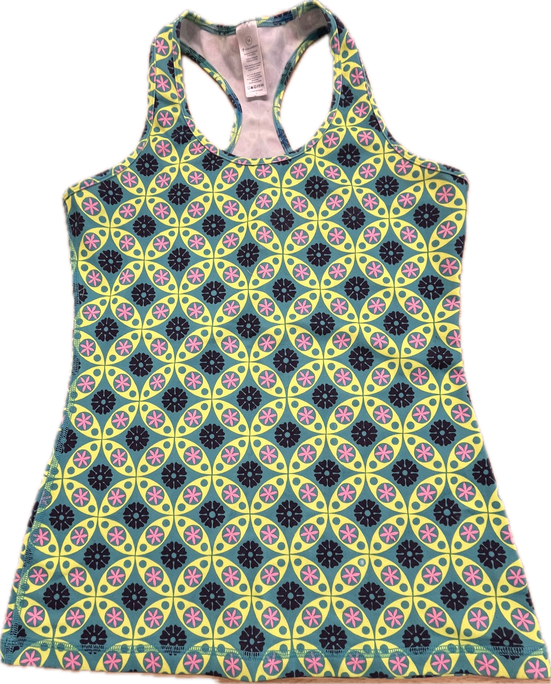 Ivivva Size 14 Racerback Tank – Green Geometric