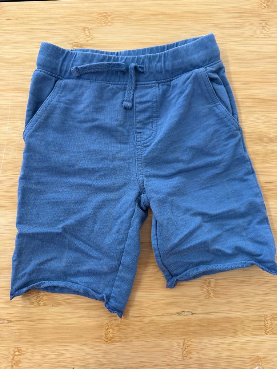 Tea Collection Blue Faint Plaid Raw Edge Shorts – 3 - Nest and Sprout-Consignment