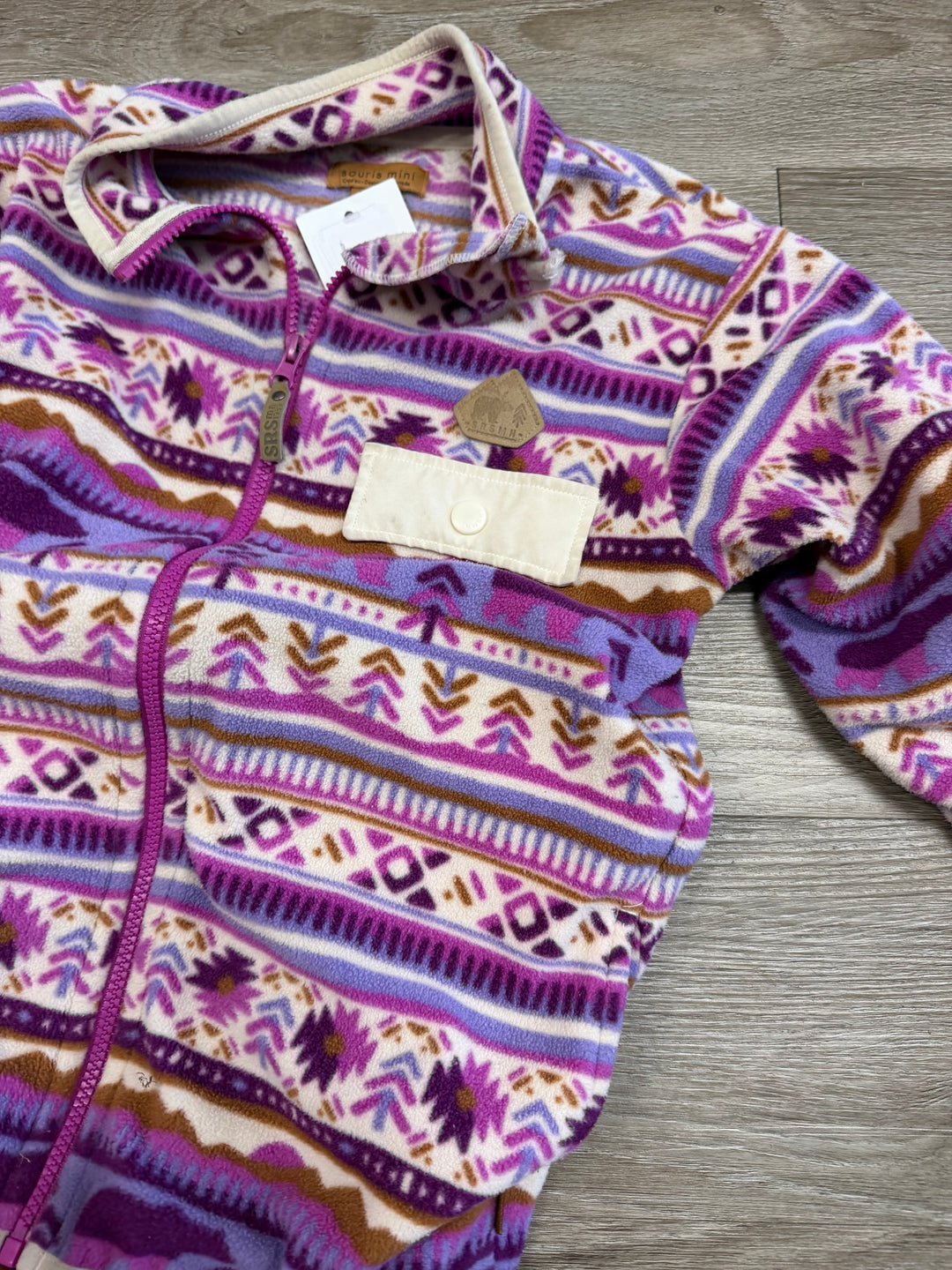 Souris Mini Lightweight Fleece Sweater – 10 | Purple Print