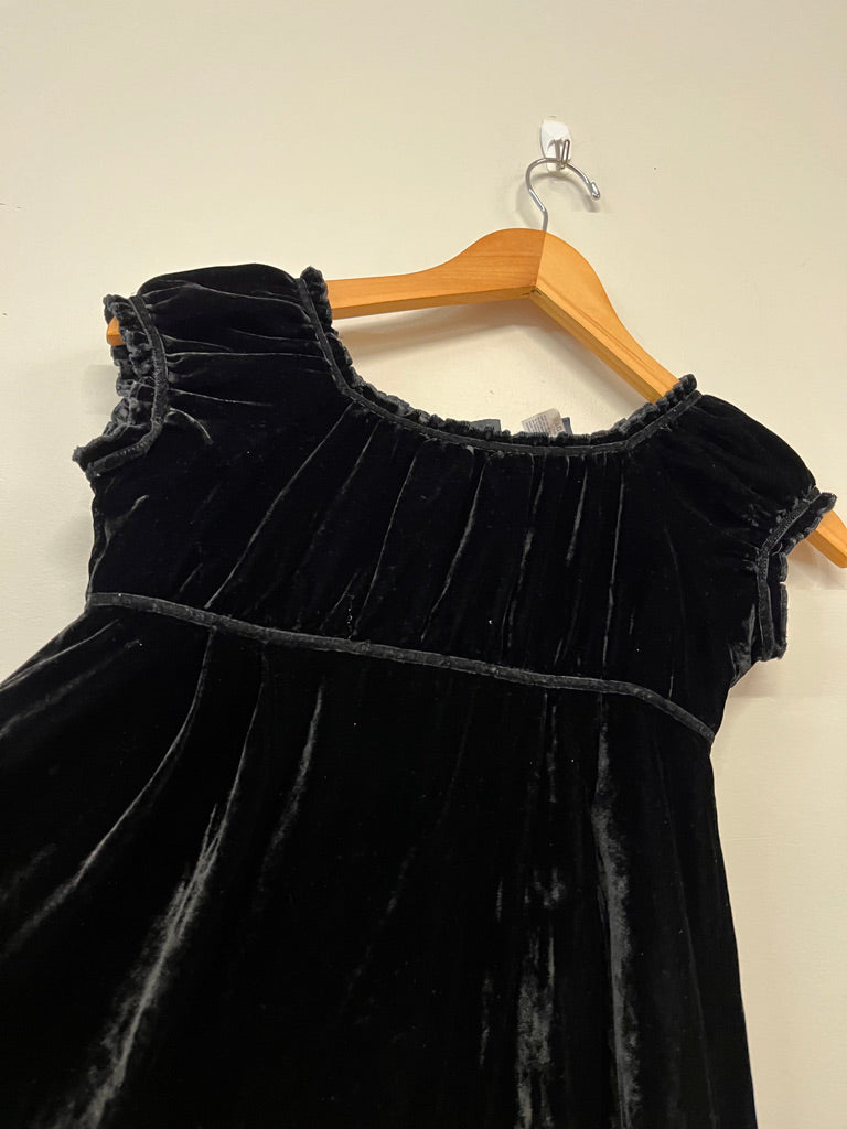 Gap Size 8 – Black Velour Puff Sleeve Dress