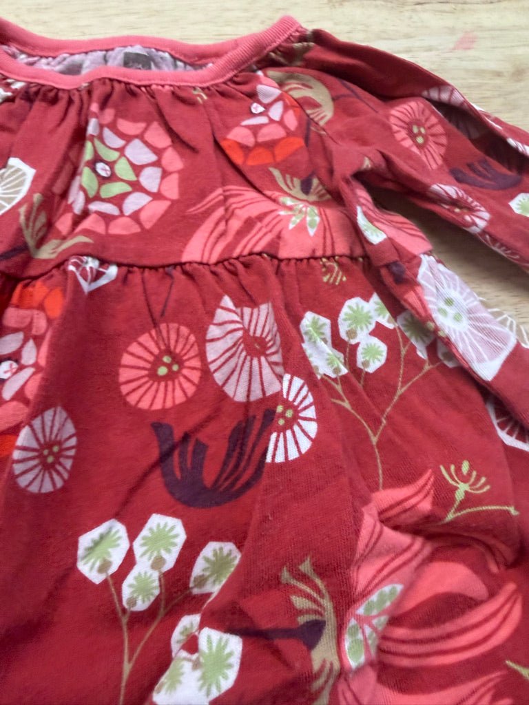 Tea Collection Red Print Dress – 12–18M | Play - Nest and Sprout-Consignment