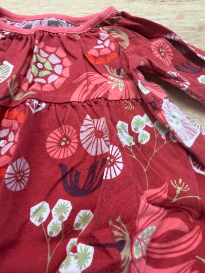 Tea Collection Red Print Dress – 12–18M | Play - Nest and Sprout-Consignment