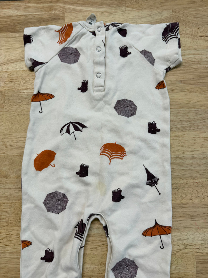 Kate Quinn Romper – 6–12M | Cream Umbrella Print | Play