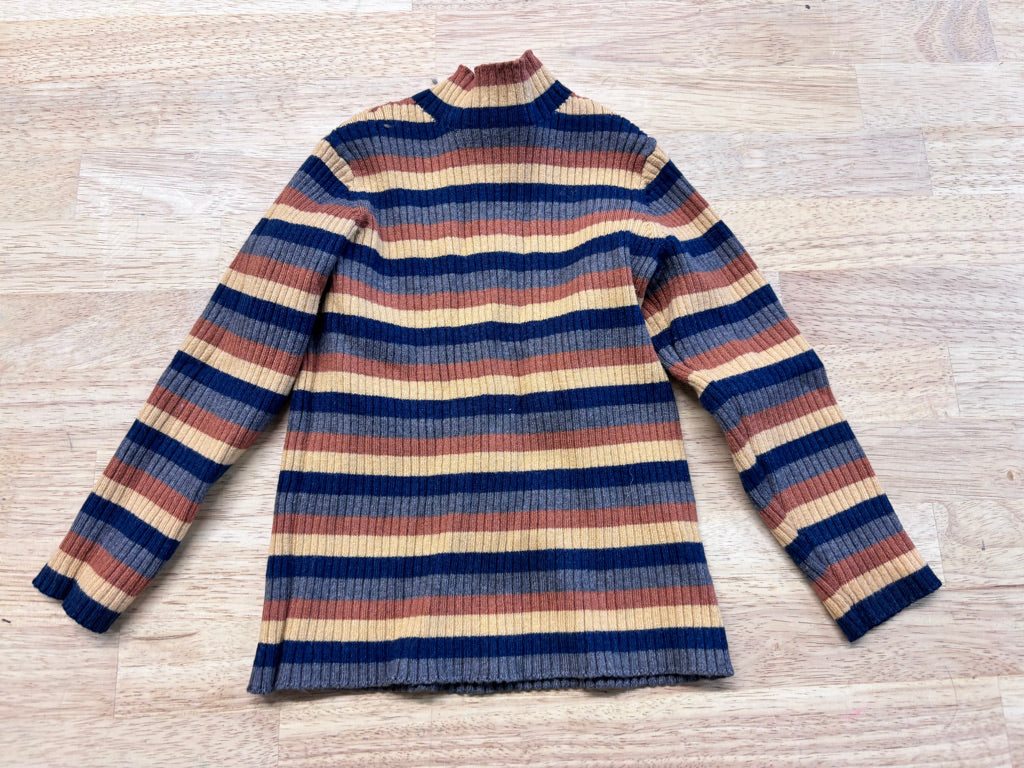 Zara 18–24M Ribbed Stripe Mock Neck Top