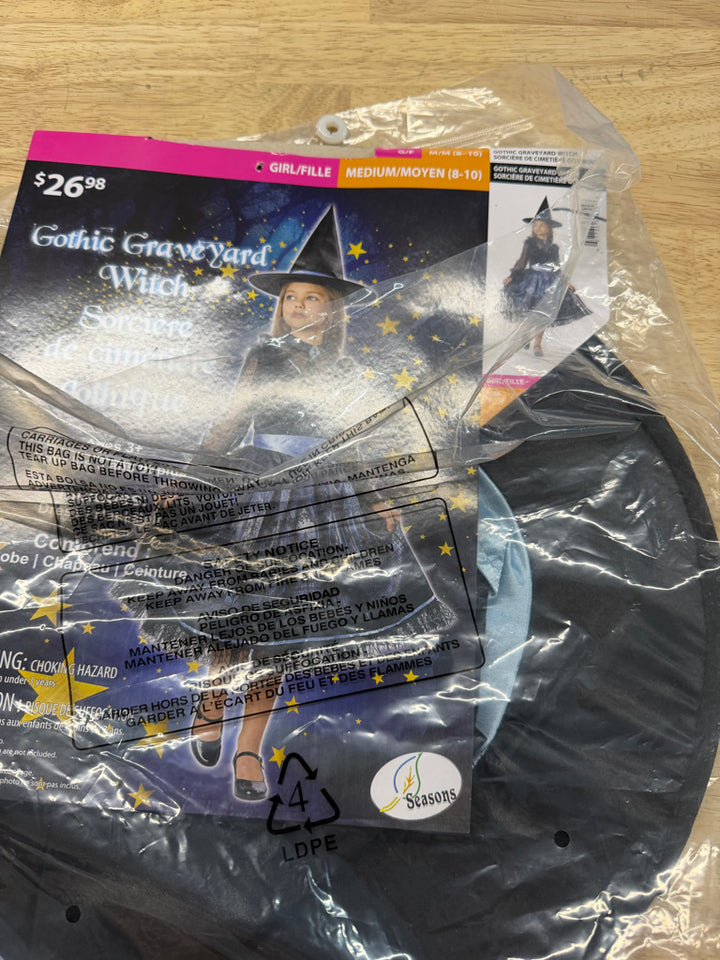 Gothic Graveyard Witch Costume – 8–10 (M) | With Packaging Excellent | Holiday