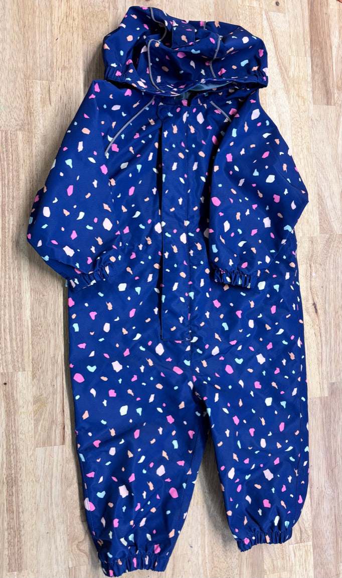 Jan & Jul 1Y Unlined Puddle Jumper Rain Suit, Hooded fits 12-24M