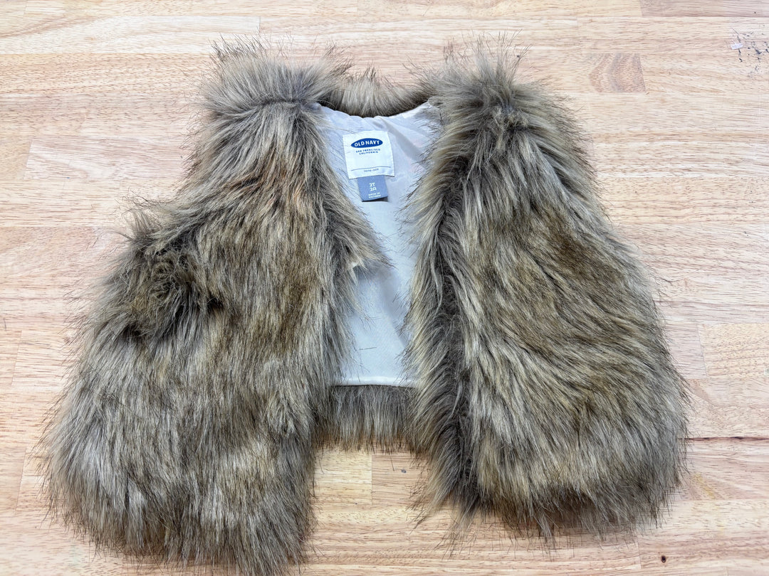Old Navy Faux Fur Vest 2T