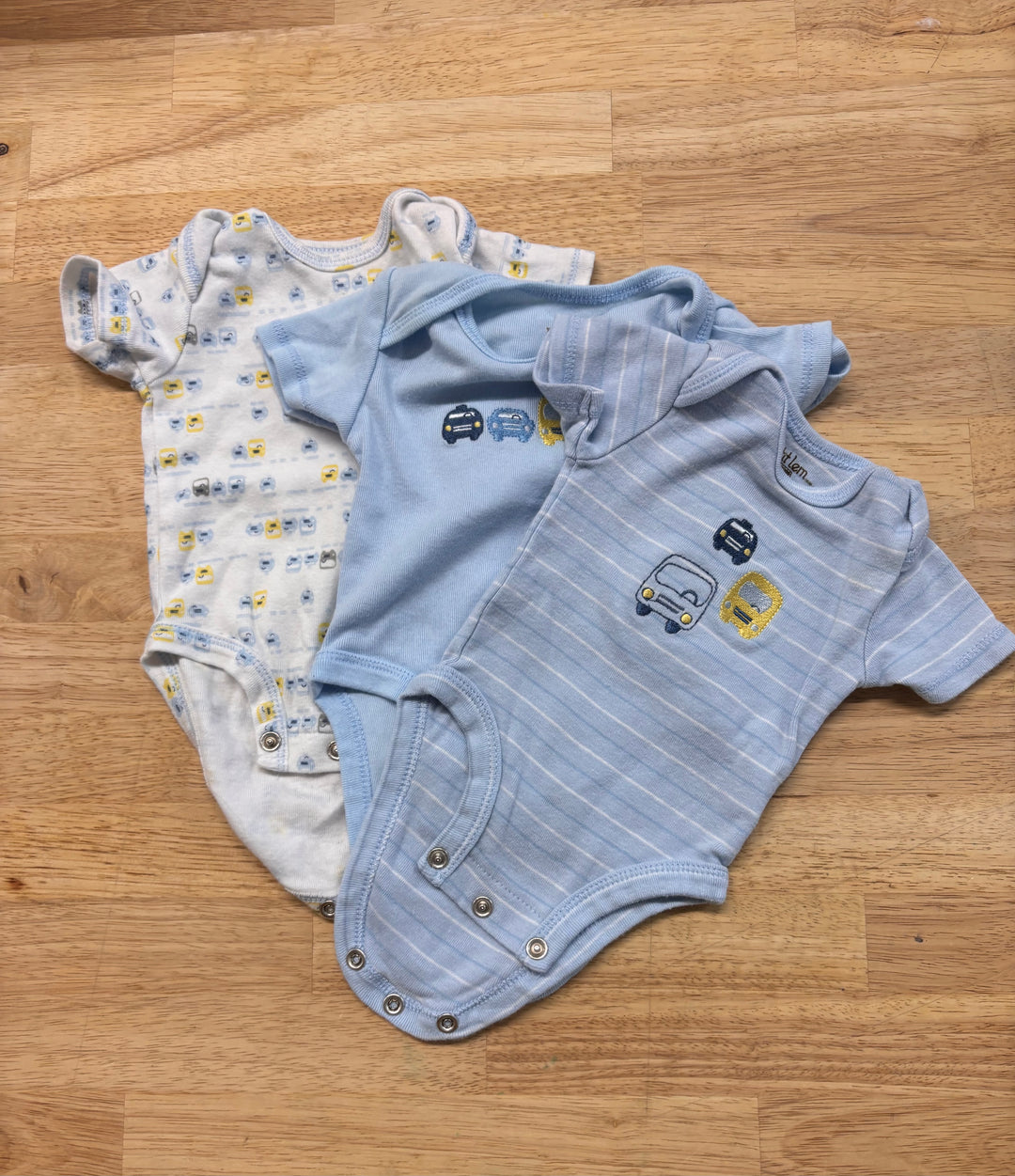 Petit Lem Bodysuits – Newborn 3-Pack Transport Print