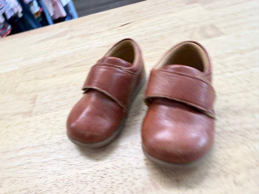 Jack & Lily Velcro Shoes – Size 4 | Brown Suede - Nest and Sprout - Consignment