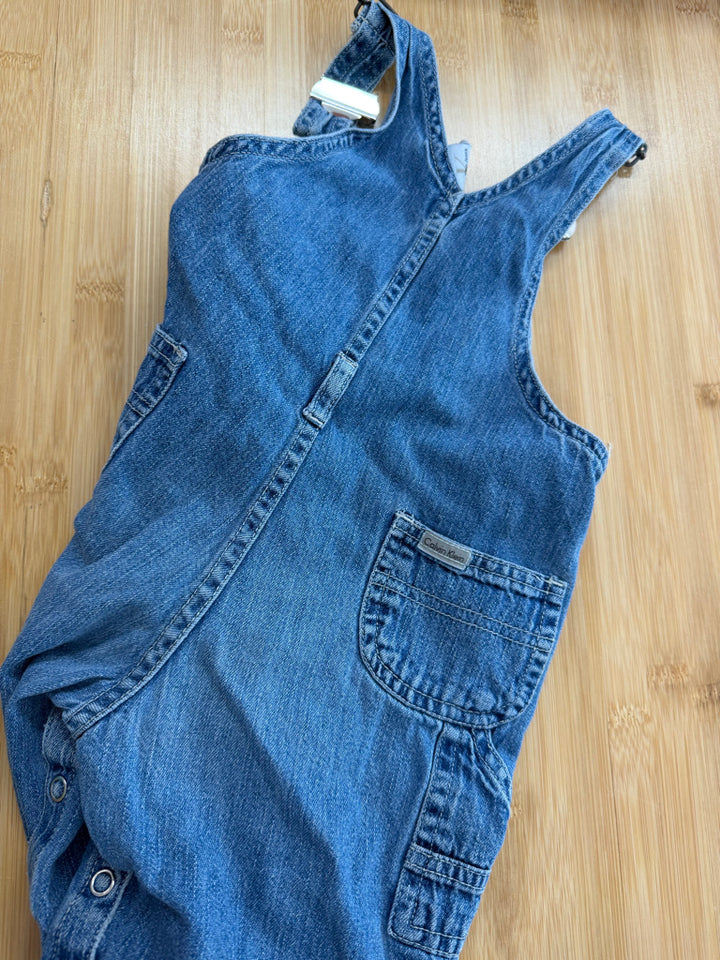 Calvin Klein Light Wash Overalls – 24M