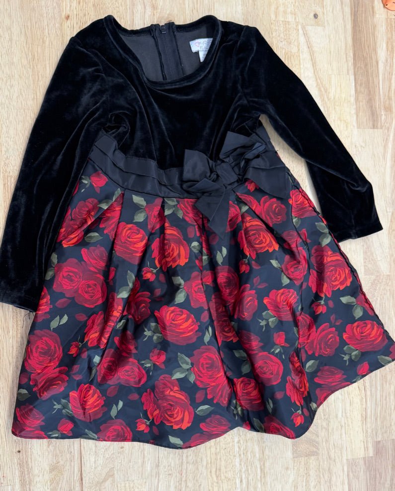 The Children’s Place Velour Rose Dress with Tulle Skirt | Size 4T - Nest and Sprout - Consignment