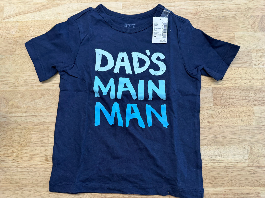 The Children’s Place “Dad’s Main Man” Graphic T-Shirt NWT | Size 3t