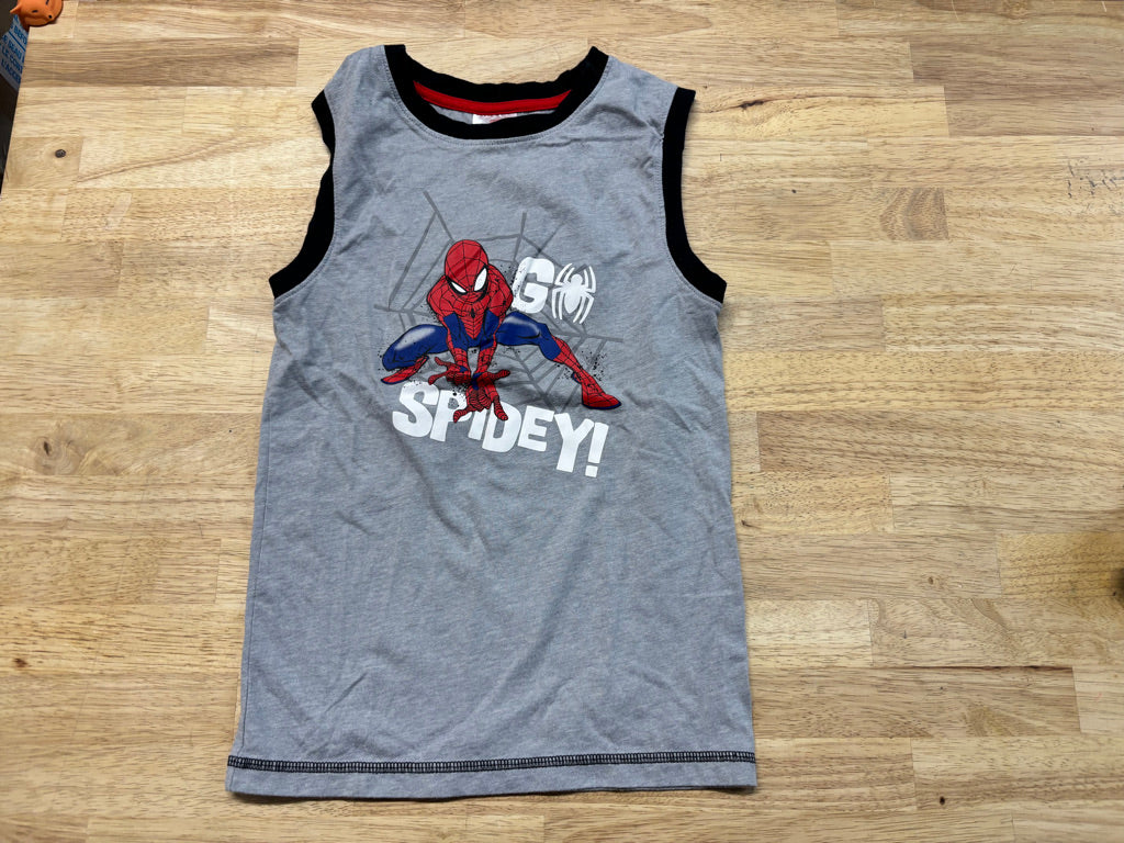 Marvel Spider-Man Tank Top – Light Grey | Size 10–12Y