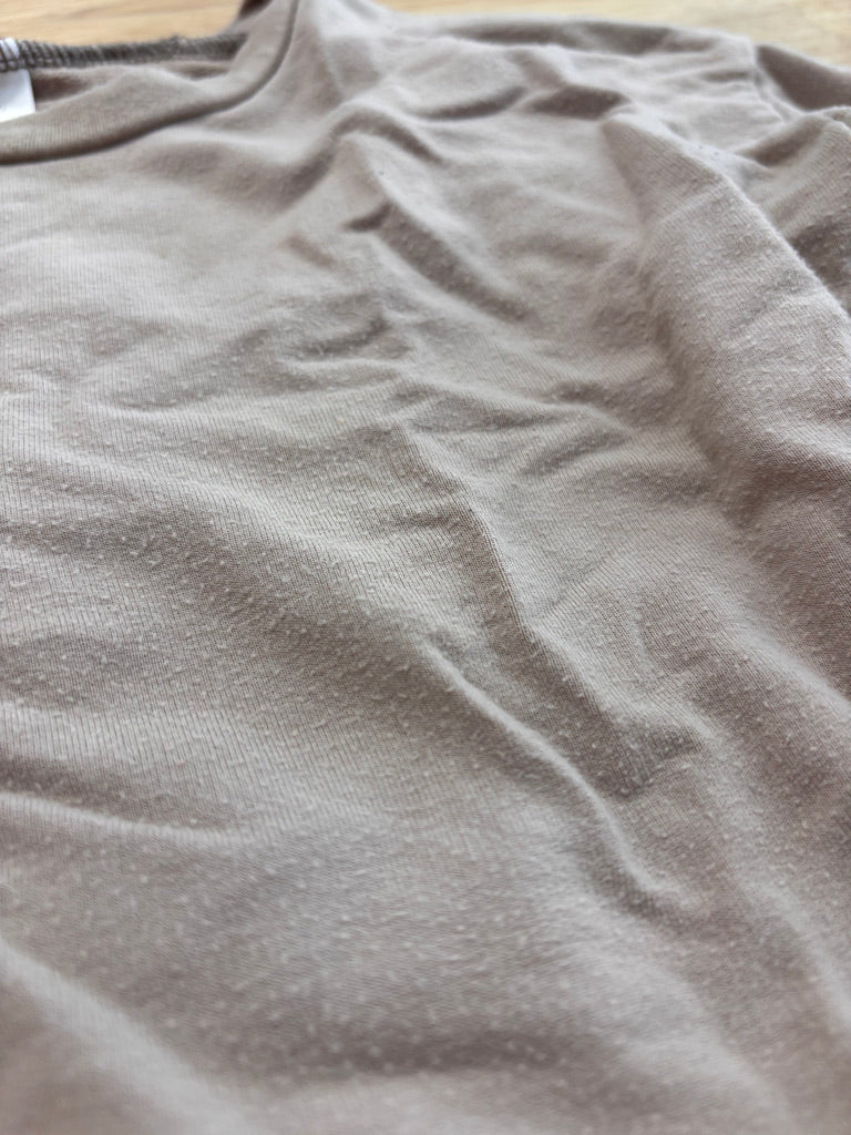 Fuzzy But Designs 9–12M Shirt (Light Brown, Bamboo Blend)