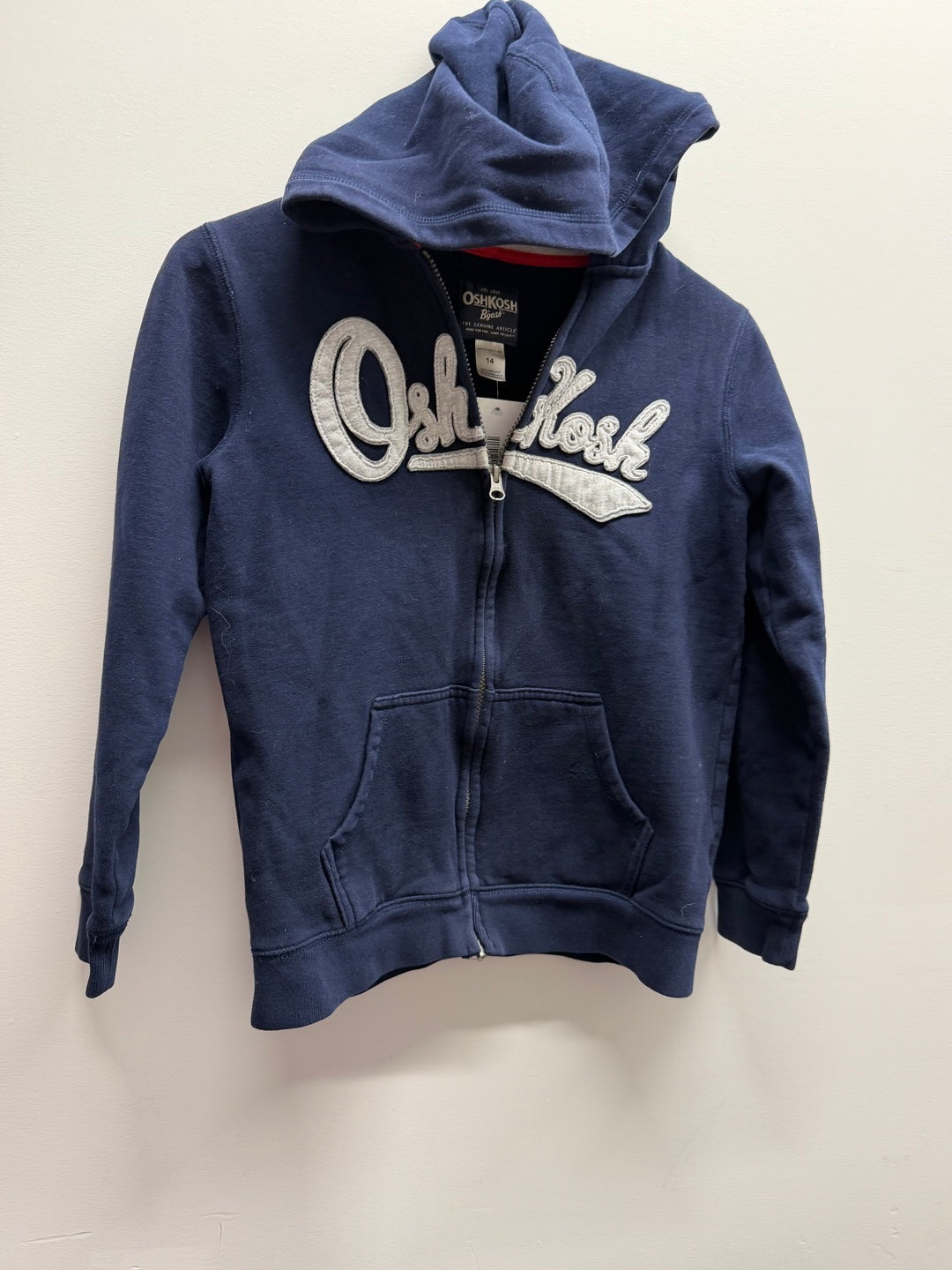 OshKosh Navy Hoodie – 14 | Logo Minimal Wear