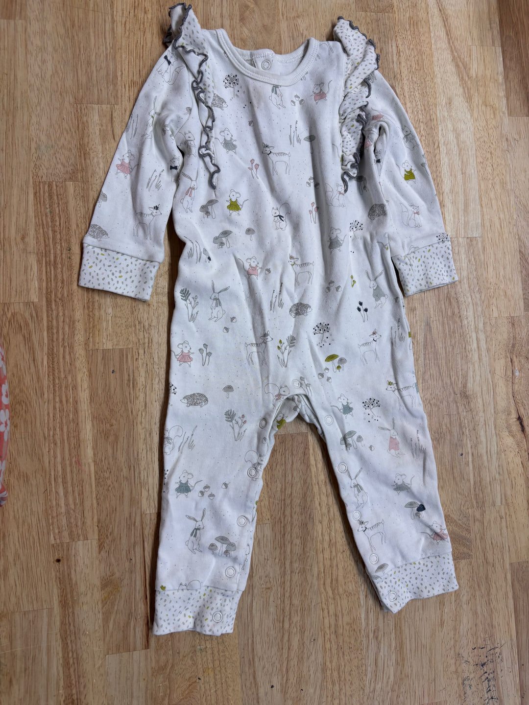 Pehr Mouse in Forest Romper 12-18M imperfect