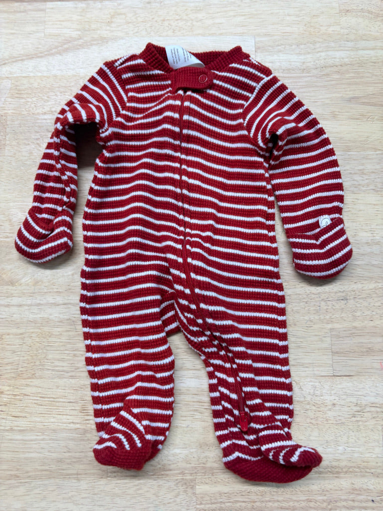 Little Planet Organic Footed Sleeper – Red & White | Newborn