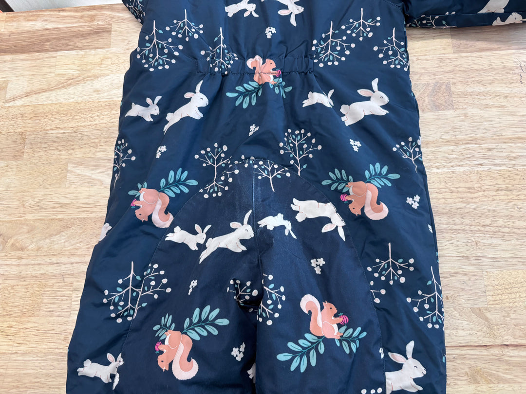 H&M 4T Snowsuit Bunny Print