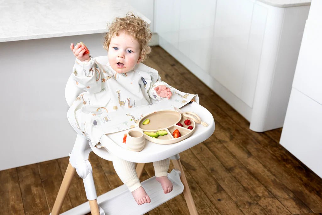 Bibado Coverall Weaning Bib: Serengeti Spaghetti - Nest and Sprout - Bibado
