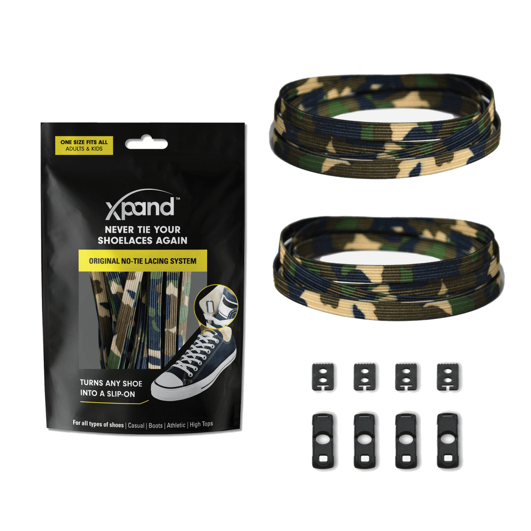 No - Tie Elastic Flat Shoelaces | No More Tying | One Size - Nest and Sprout - Xpand Laces