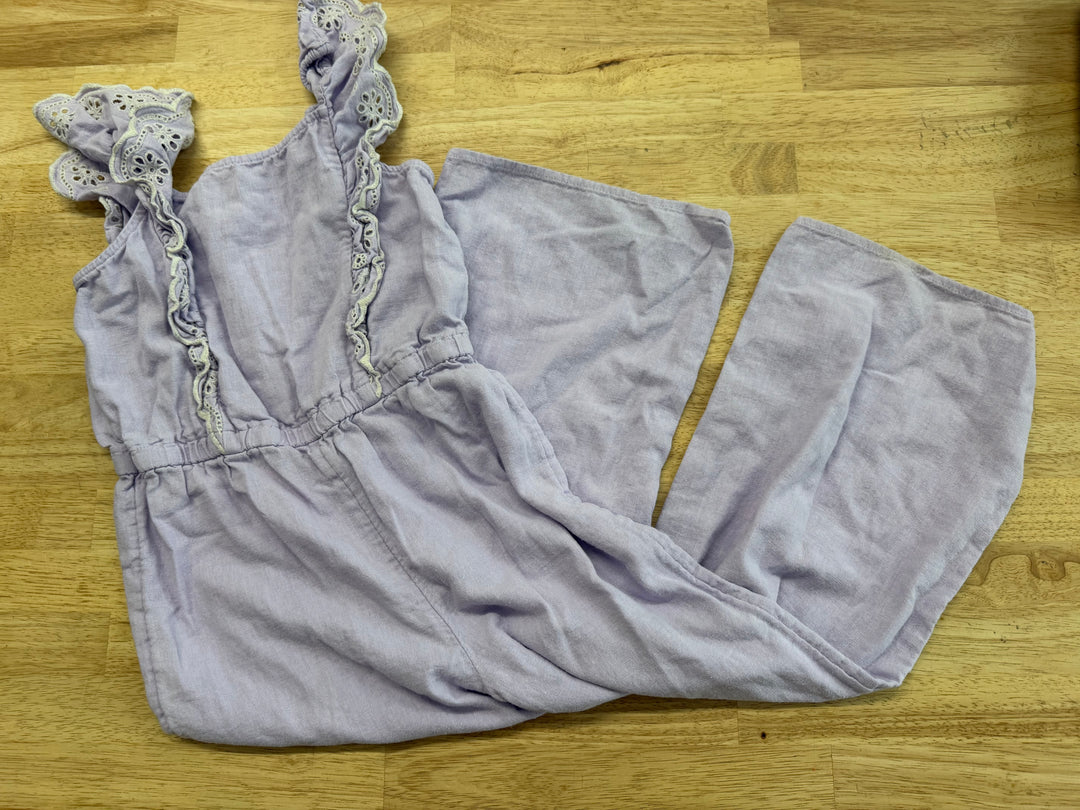 Old Navy Tank Romper – 8 | Light Purple Ruffle Collar Full Leg | Play