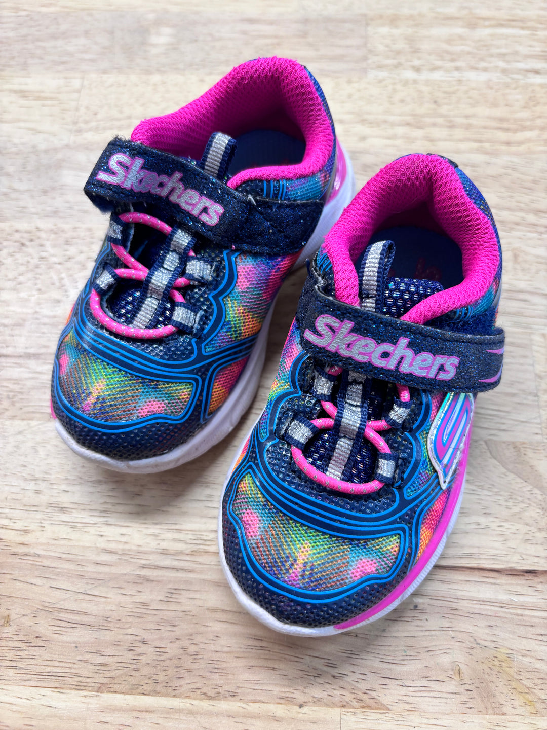 Skechers Pink Velcro Sneakers Size 5