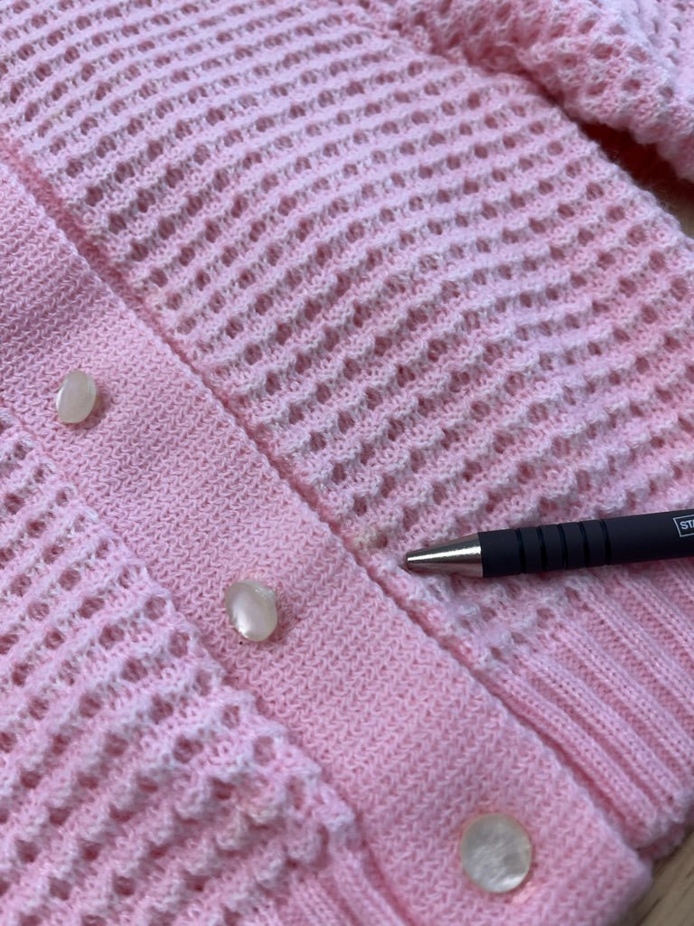 Knitwear Pink Knit Cardigan – Size 2 – Vintage - Nest and Sprout - Consignment