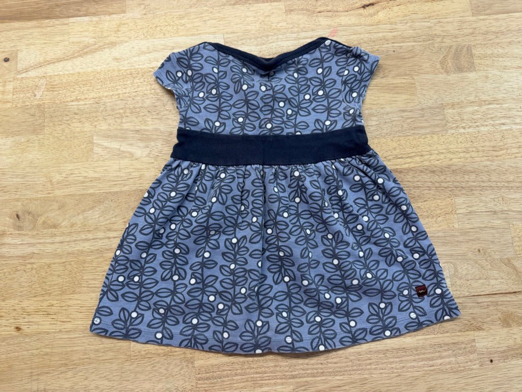 Tea Collection Light Blue Navy Print Wrap Dress – 12–18M | Play - Nest and Sprout-Consignment