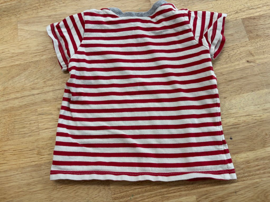 Souris Mini 6 Month Sailor Shirt Red and White - Nest and Sprout - Consignment