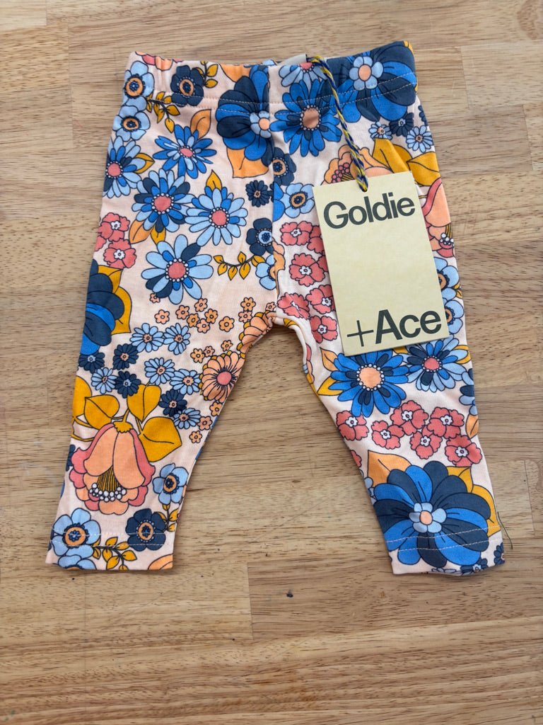 Goldie + Ace 3–6M Willa Wildflower Leggings (NWT, Pink Multi) - Nest and Sprout - Consignment
