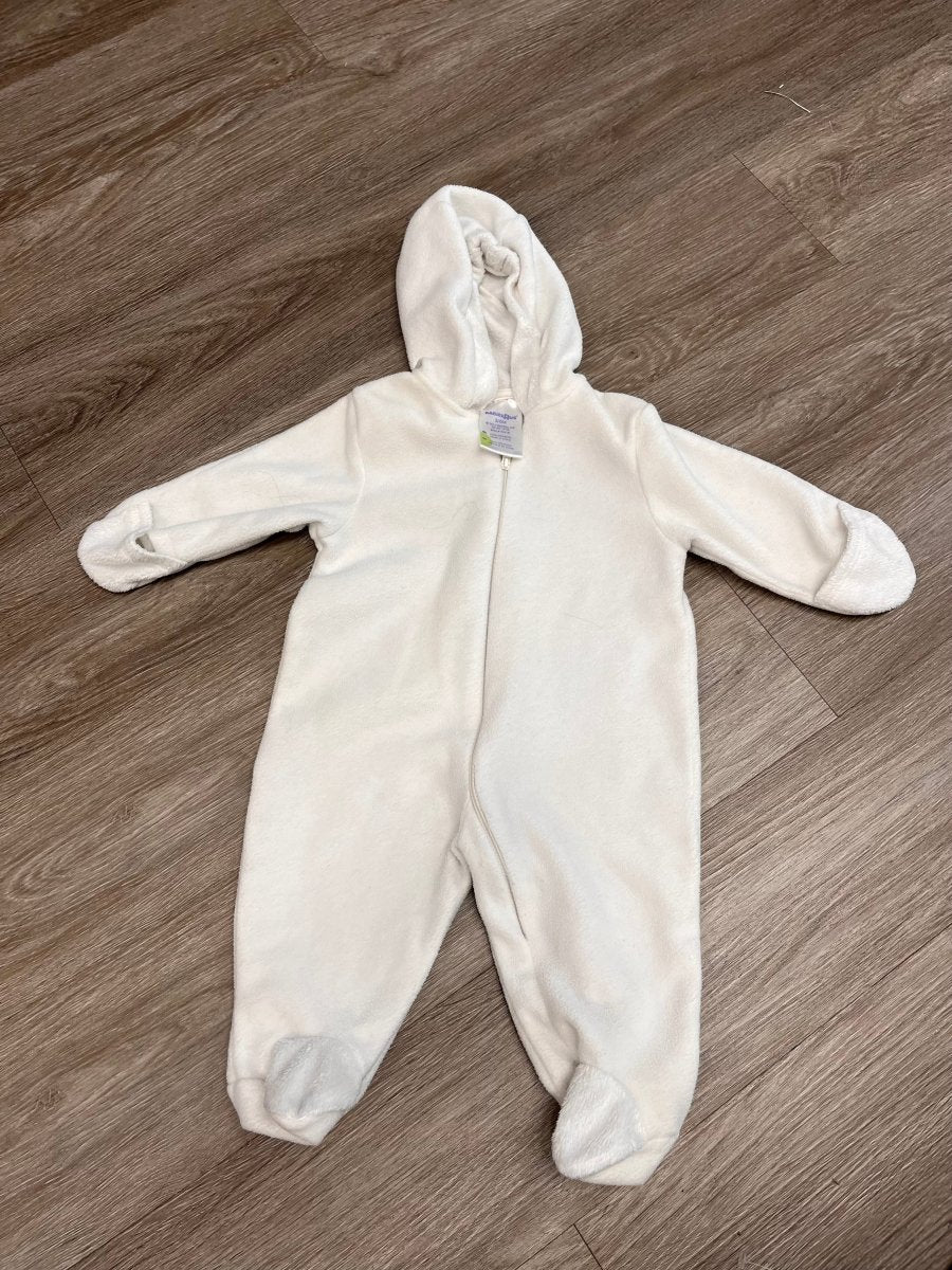 Babies“R”Us 3–6M White Fleece Bunting – Footed - Nest and Sprout - Consignment