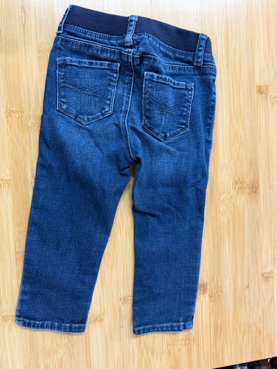 Baby Gap Dark Wash Elastic Waist Denim – 18–24M - Nest and Sprout-Consignment