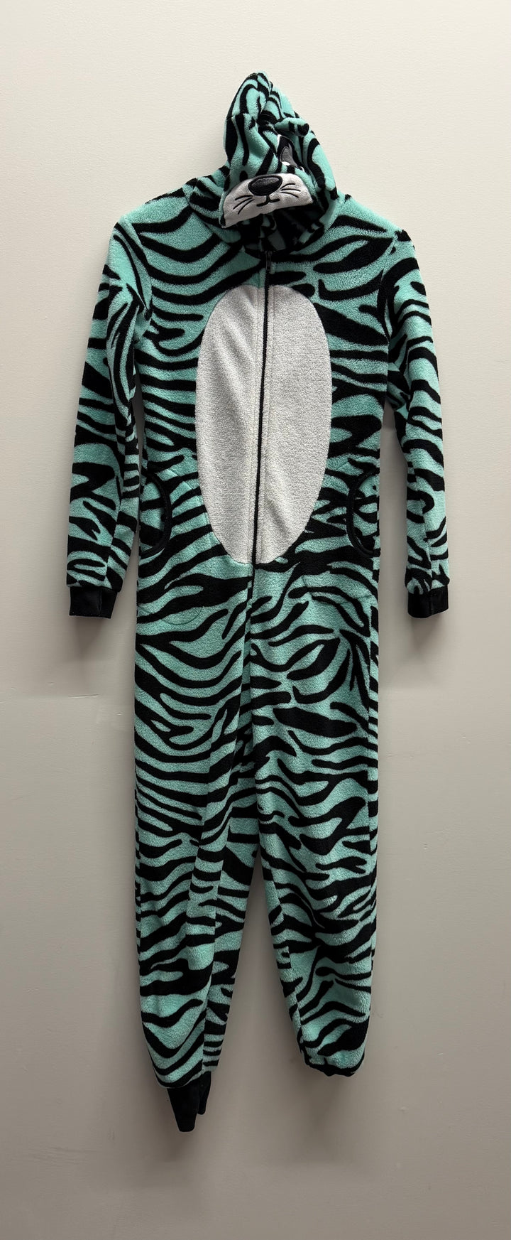 Green Zebra Footless Hooded One-Piece – XS (14–16Y) | Play