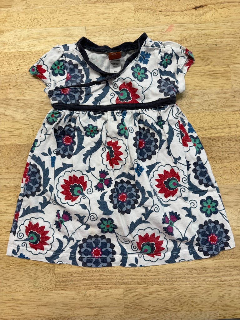 Tea Collection Blue & Red Print Dress – 12–18M | Play - Nest and Sprout-Consignment