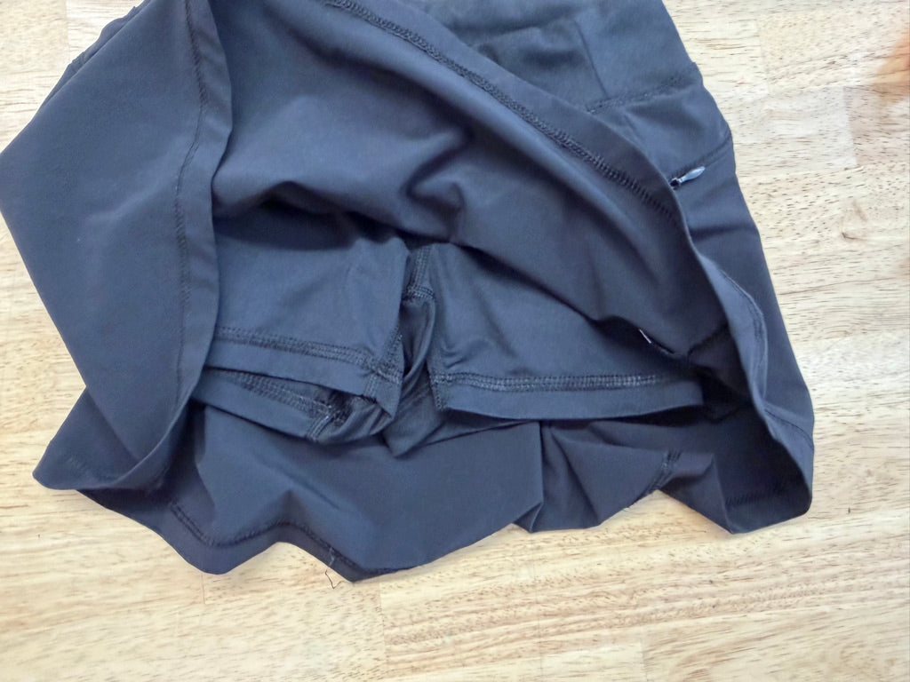 All in Motion Skort – 6–7Y | Black Athletic