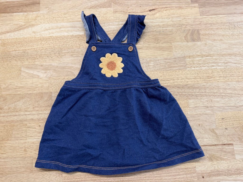 Pekkle Denim Sunshine Jumper Dress – 18M - Nest and Sprout-Consignment