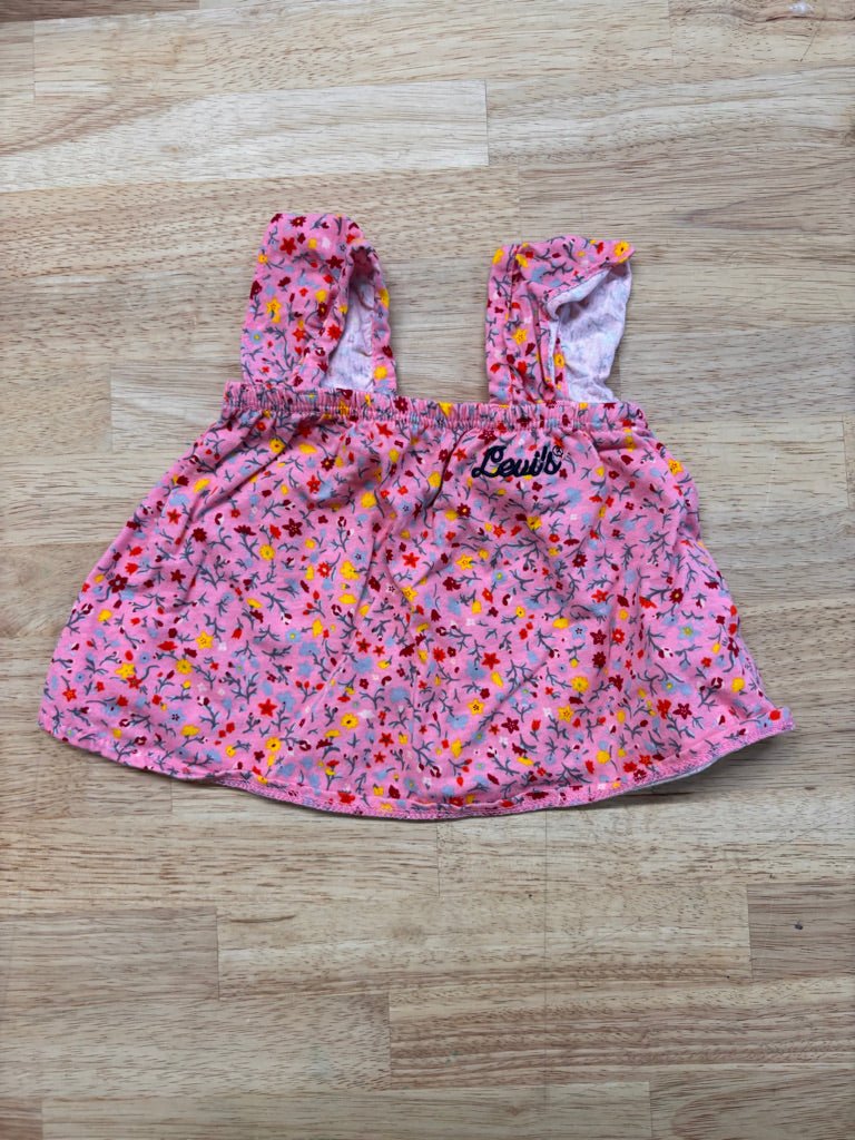 Levi’s Crop Top – 12M Pink Floral - Nest and Sprout - Consignment