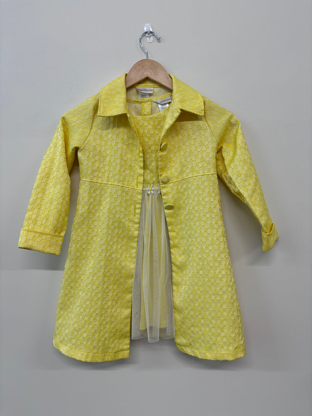 Sweet Heart Rose Size 6X Yellow Floral Dress Set