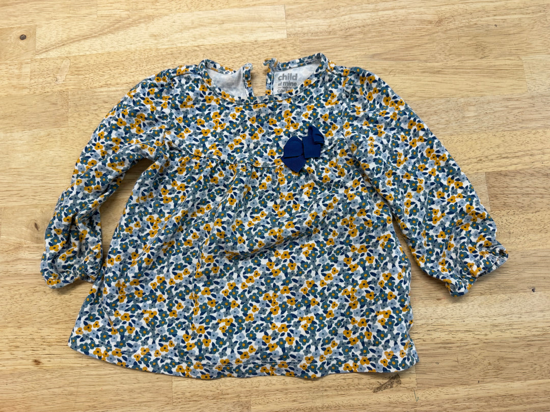 Carter's Child of Mine Itsy Floral Long Sleeve Dress – 18M | Blue & Marigold