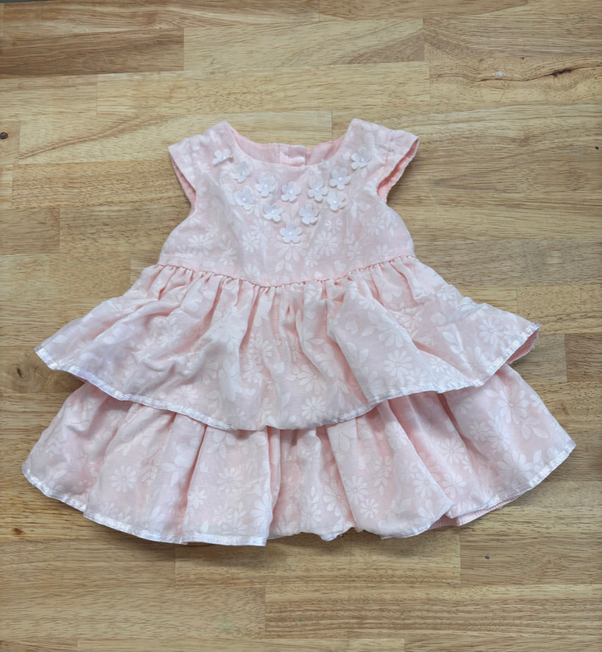 Piper & Posie Floral Tiered Dress – 3–6 Months