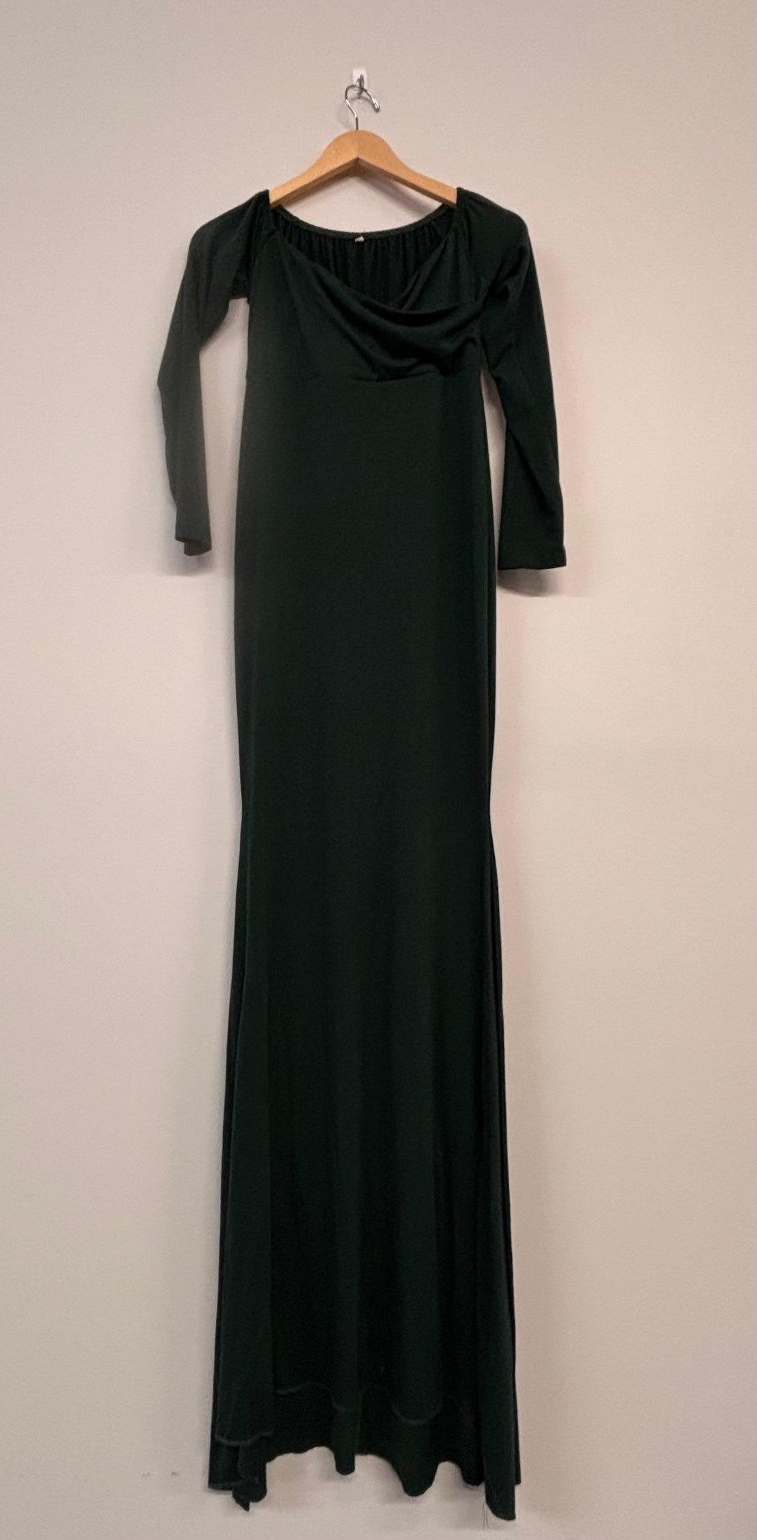 Emerald Green Maternity & Nursing Dress – Small