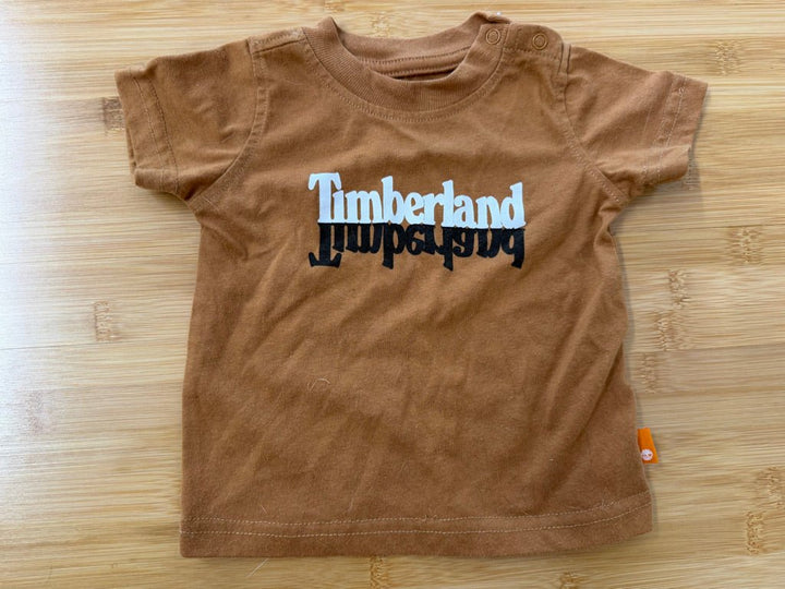 Timberland Shirt – 3–6M | Brown Short Sleeve | Play - Nest and Sprout - Consignment