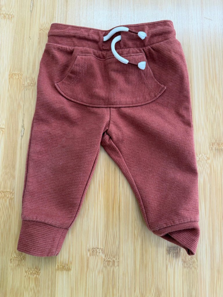 Cat & Jack y Harem Pants – 12M | Burgundy & Orange - Nest and Sprout-Consignment