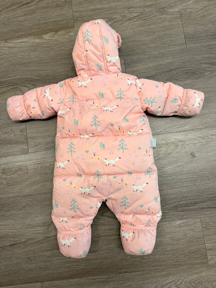 Jan & Jul Puffer Snowsuit – 6–12M | Pink Toaster - Nest and Sprout - Consignment